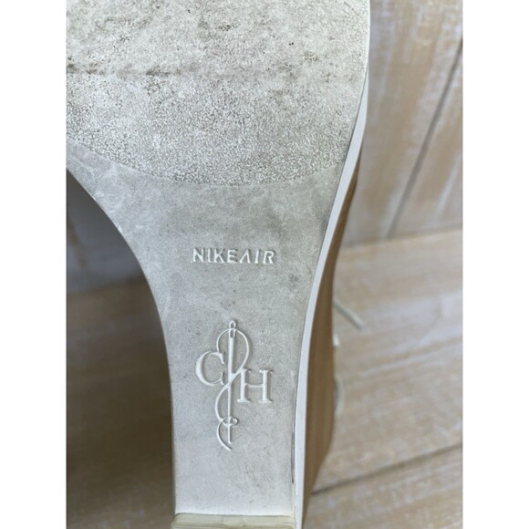 Cole Haan Paley Women's Size 9.5B White Leather High Wedge Heels - Picture 8 of 10